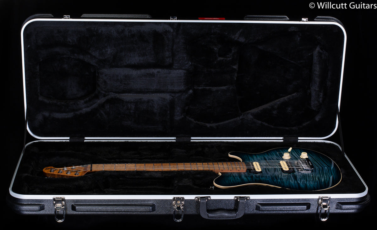 Ernie Ball Music Man Axis Super Sport Trem Yucatan Blue Flame