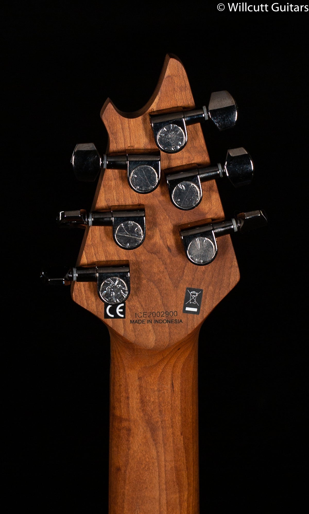 EVH Wolfgang WG Standard QM Transparent Amber Baked Maple Fingerboard