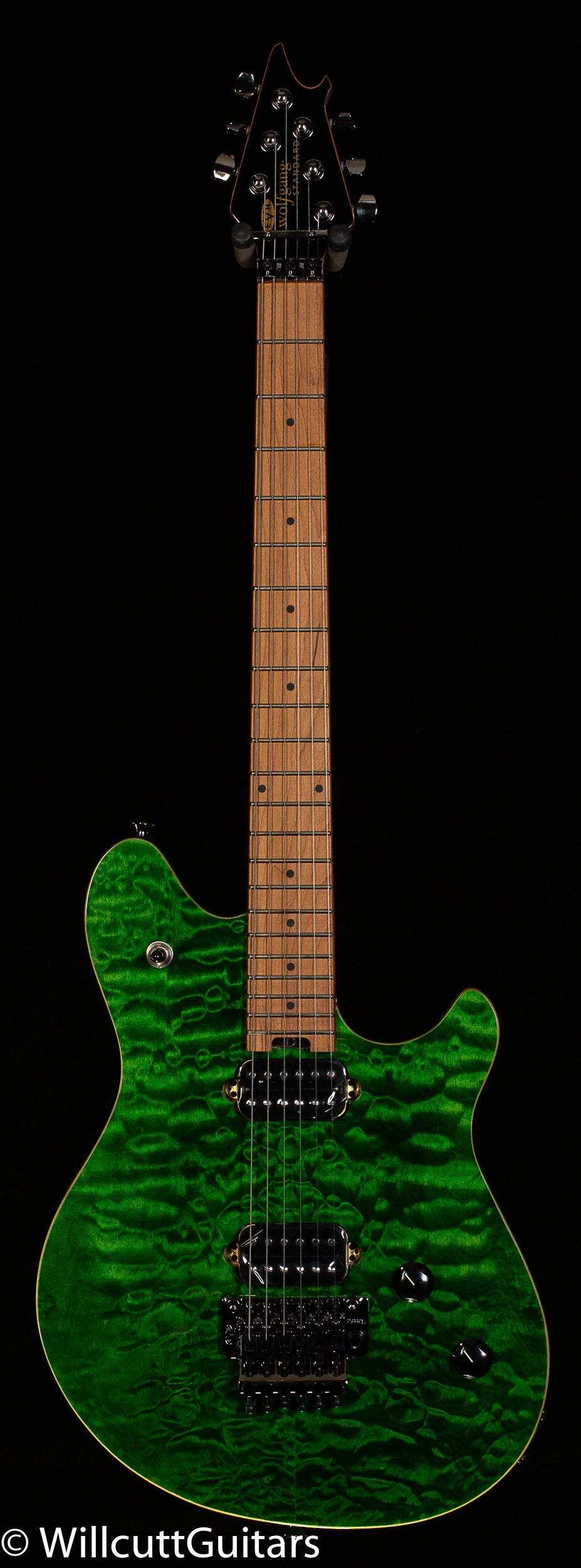 EVH Wolfgang WG Standard QM Transparent Green - Willcutt Guitars
