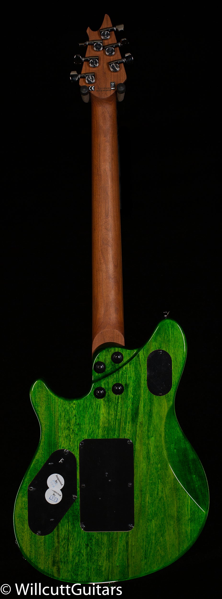 EVH Wolfgang WG Standard QM Transparent Green - Willcutt Guitars