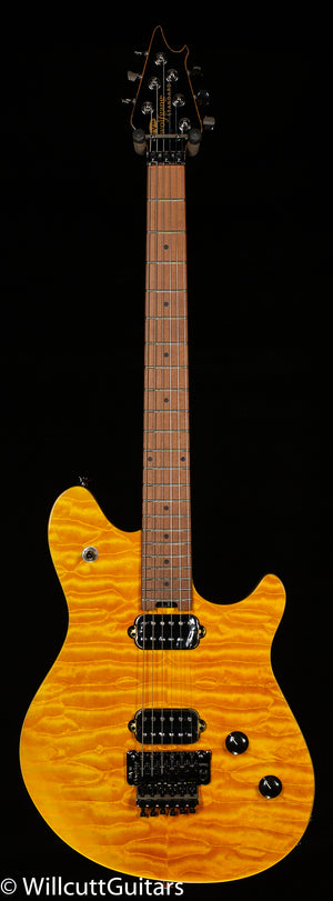 EVH Wolfgang WG Standard QM Transparent Amber Baked Maple Fingerboard