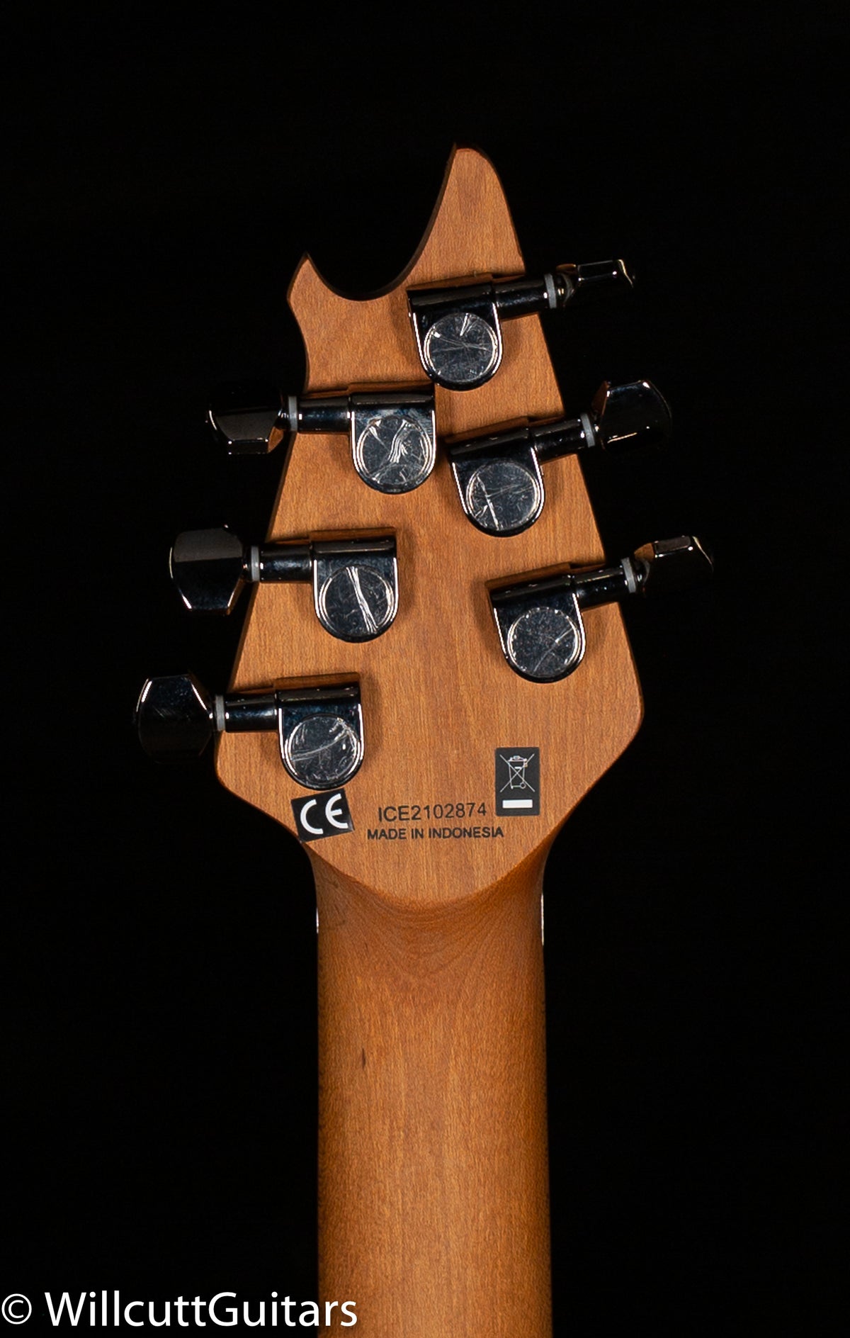 EVH Wolfgang WG Standard QM Transparent Amber Baked Maple Fingerboard