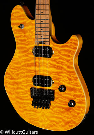 EVH Wolfgang WG Standard QM Transparent Amber Baked Maple Fingerboard