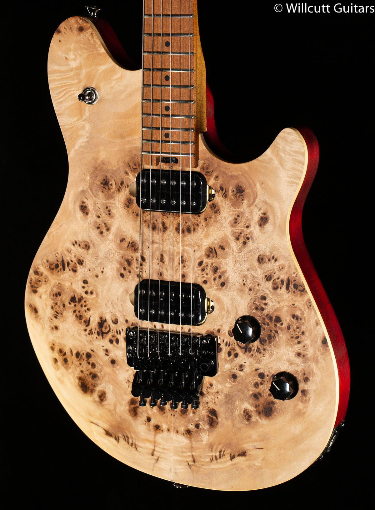 EVH Wolfgang WG Standard Exotic Poplar Burl Baked Maple Fingerboard Natural (020)