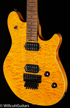 EVH Wolfgang WG Standard QM, Baked Maple Fingerboard, Transparent Amber