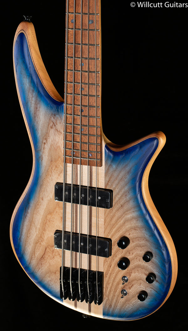 Jackson Pro Series Spectra Bass SBA V Caramelized Jatoba Fingerboard Blue  Burst Bass Guitar (986)