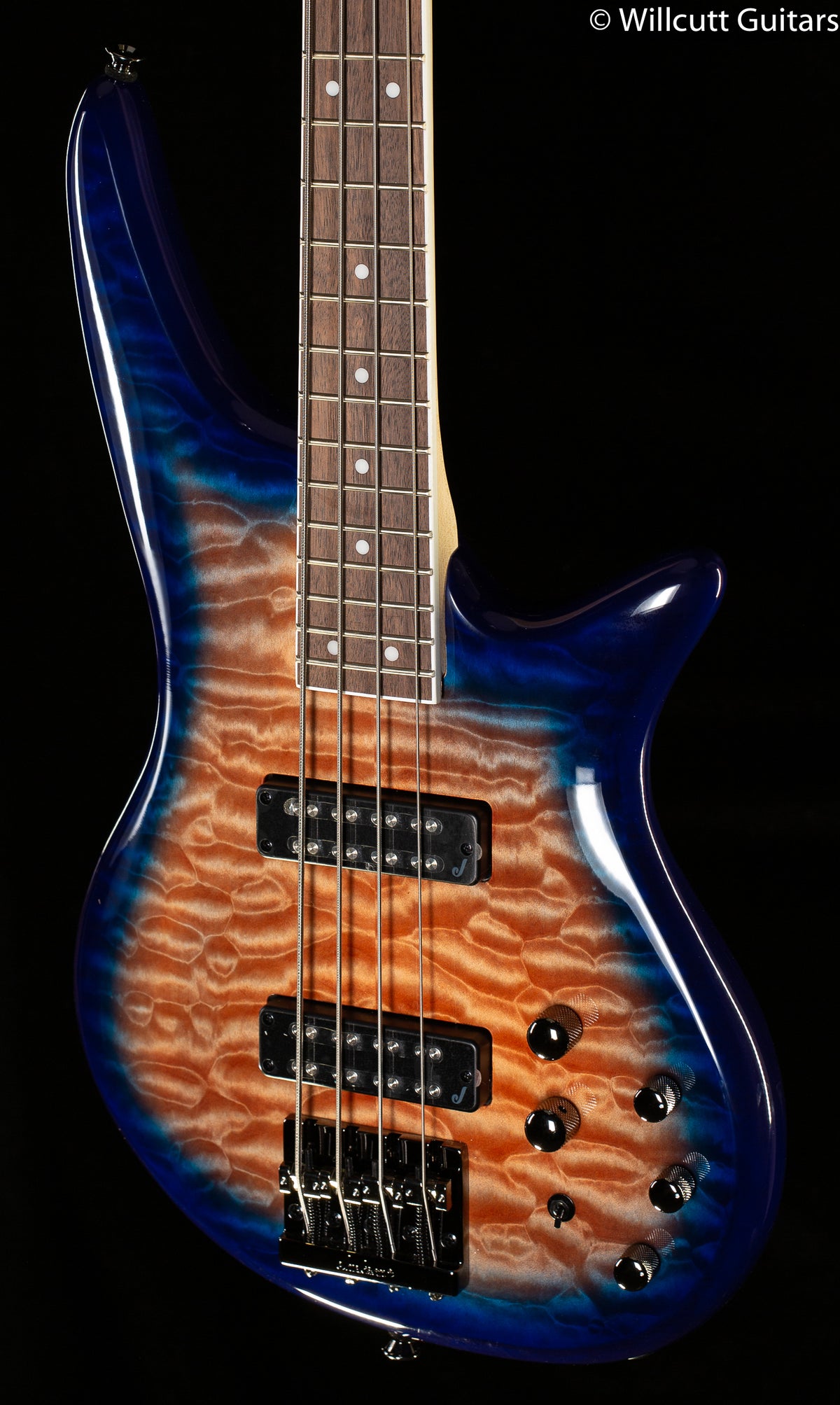 Jackson JS Series Spectra Bass JS3Q Laurel Fingerboard Amber Blue Burst Bass Guitar (570)