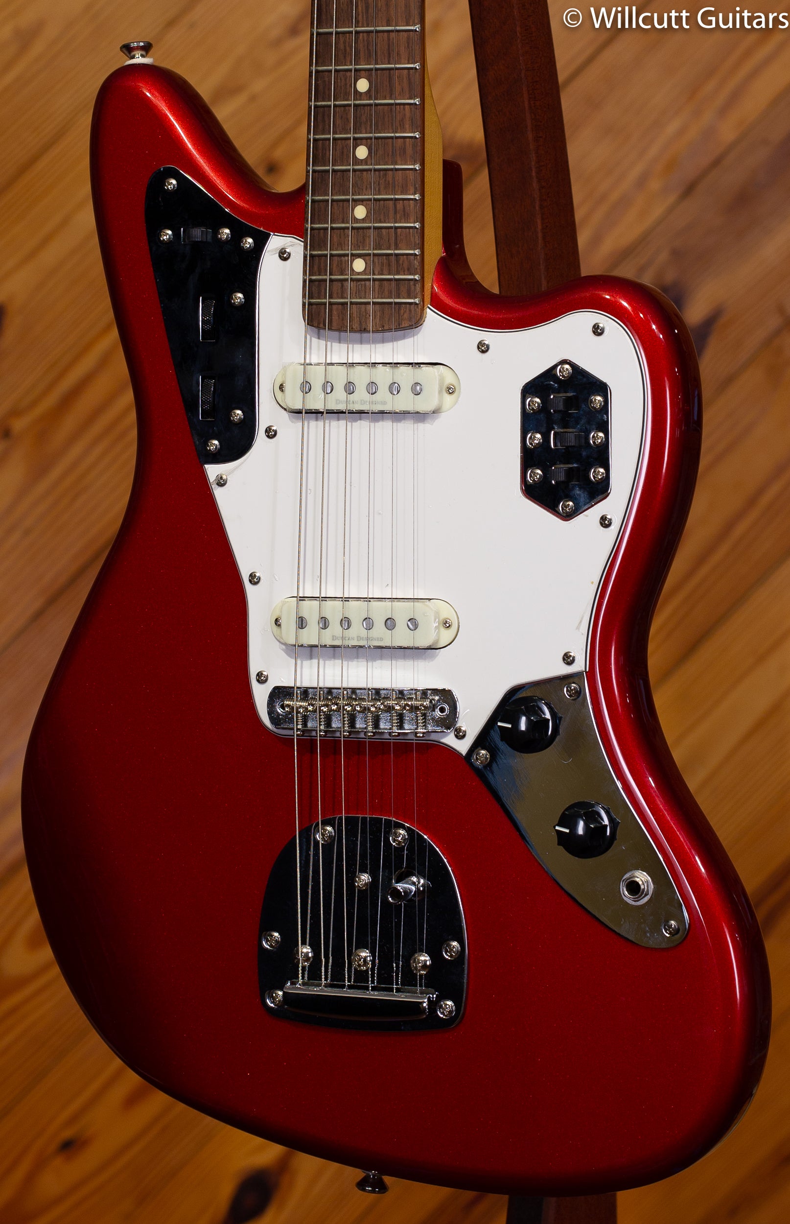 Squier Vintage Modified Jaguar Candy Apple Red Rosewood DEMO