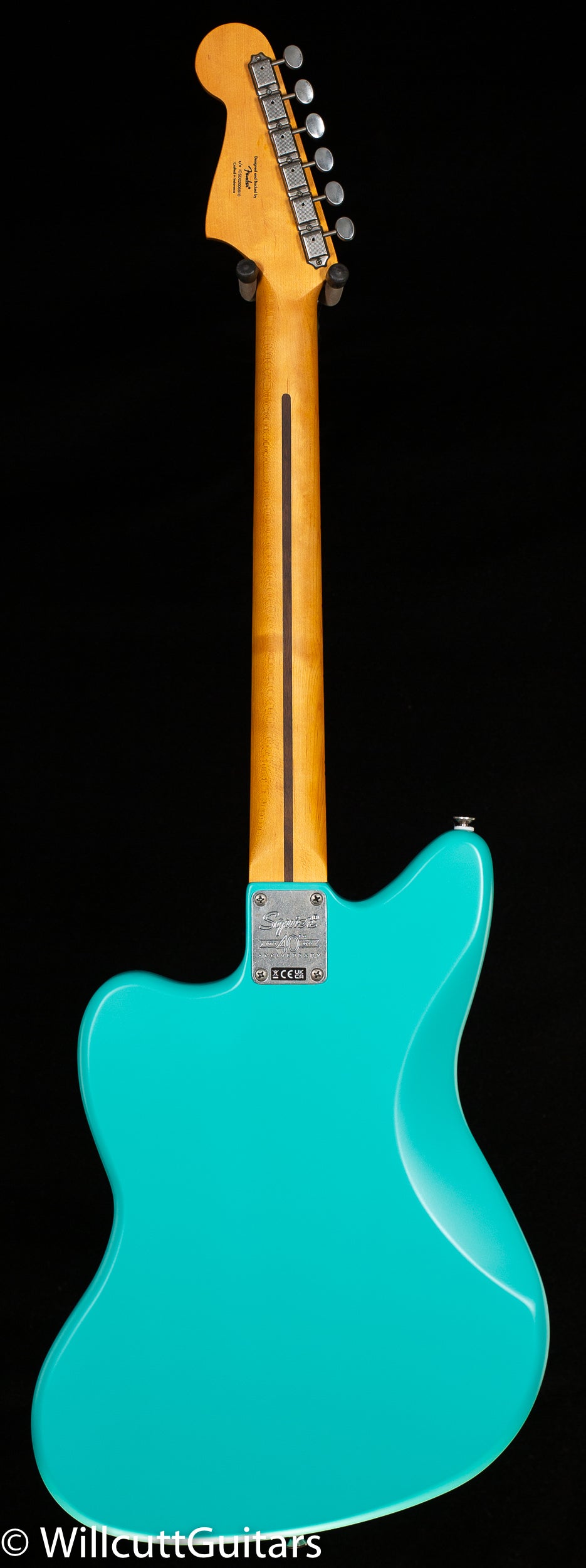 Squier 40th Anniversary Jazzmaster Vintage Edition Maple Fingerboard, Gold Anodized Pickguard, Satin Sea Foam Green (610)