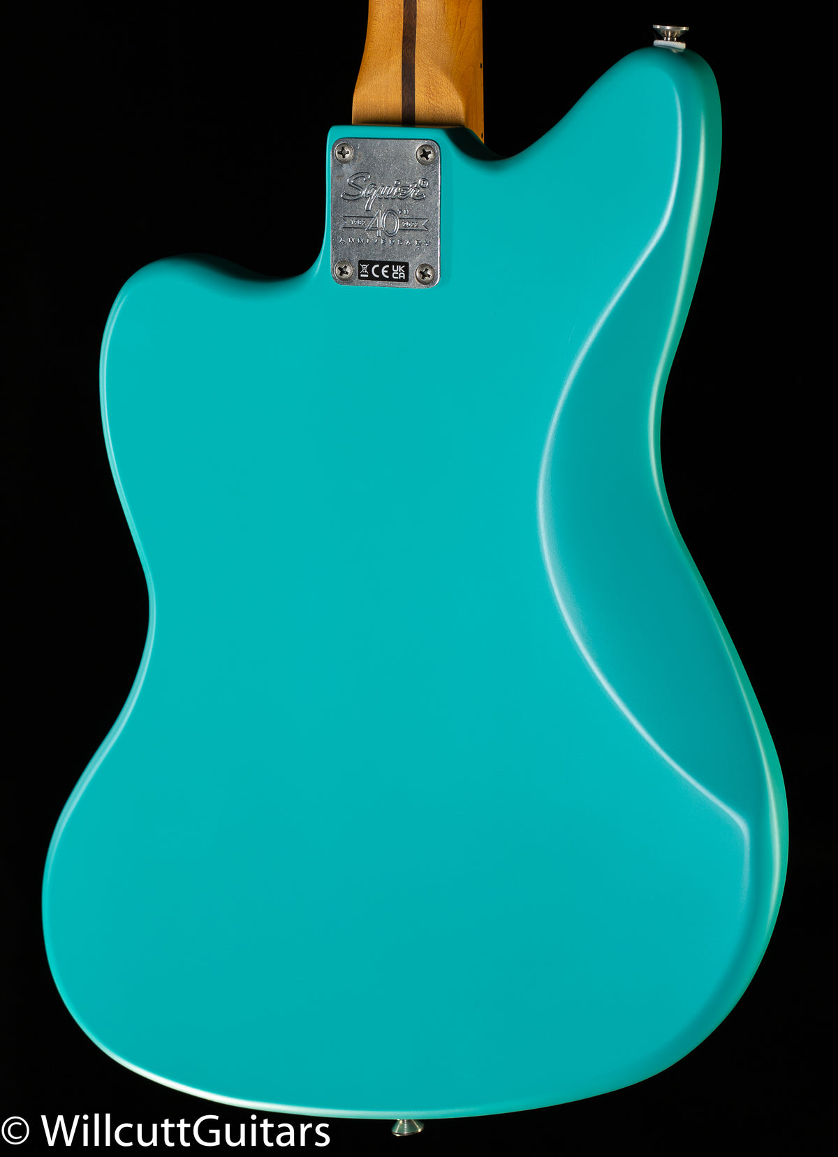Squier 40th Anniversary Jazzmaster Vintage Edition Maple Fingerboard, Gold Anodized Pickguard, Satin Sea Foam Green (610)