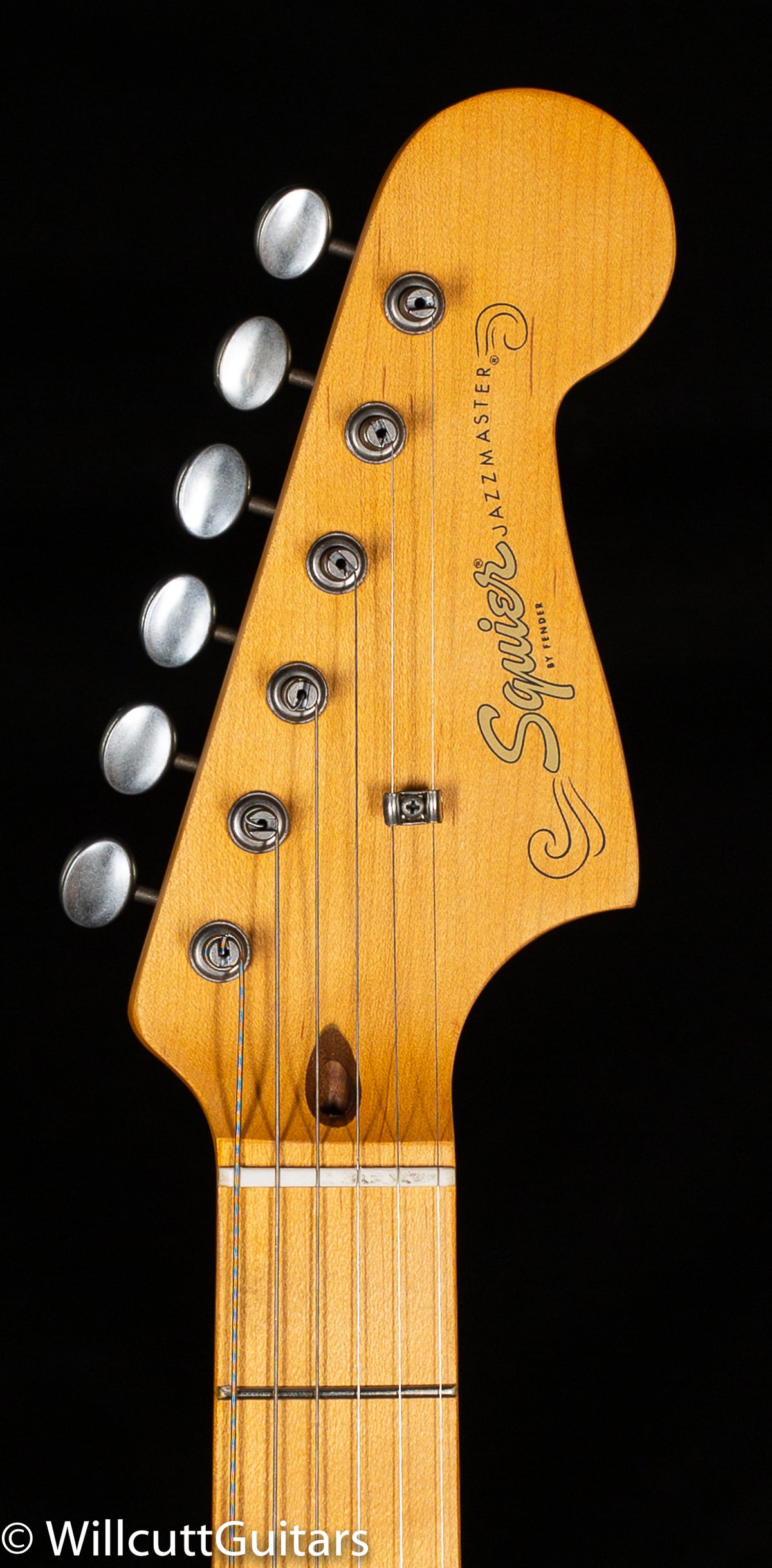 Squier 40th Anniversary Jazzmaster Vintage Edition Maple Fingerboard, Gold Anodized Pickguard, Satin Sea Foam Green (610)