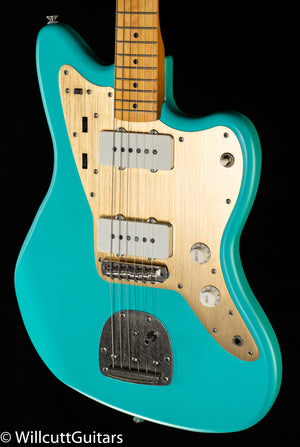 Squier 40th Anniversary Jazzmaster, Vintage Edition, Maple Fingerboard, Gold Anodized Pickguard, Satin Sea Foam Green (798)