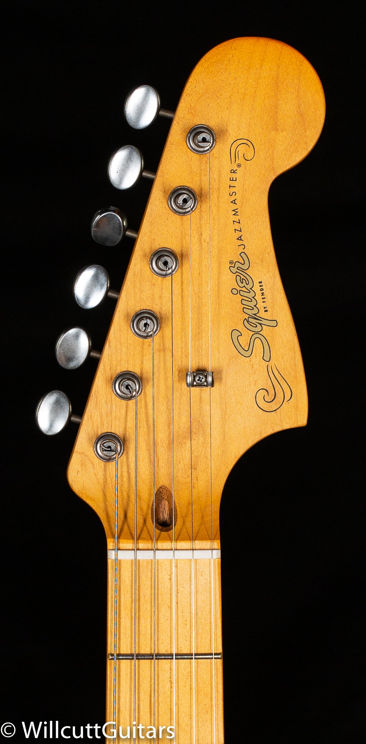 Squier 40th Anniversary Jazzmaster, Vintage Edition, Maple Fingerboard, Gold Anodized Pickguard, Satin Sea Foam Green (798)