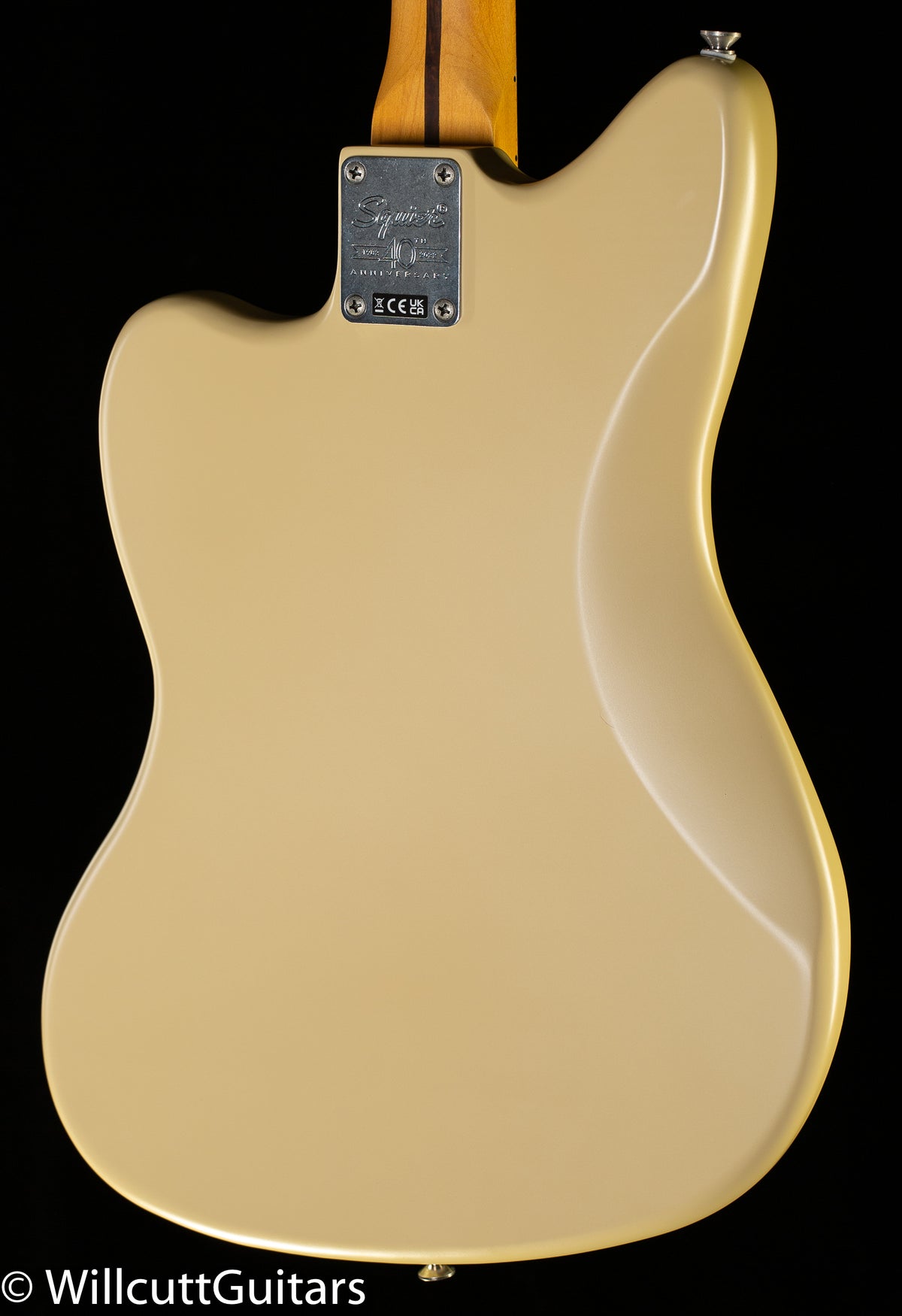 Squier 40th Anniversary Jazzmaster, Vintage Edition, Maple Fingerboard, Gold Anodized Pickguard, Satin Desert Sand (513)