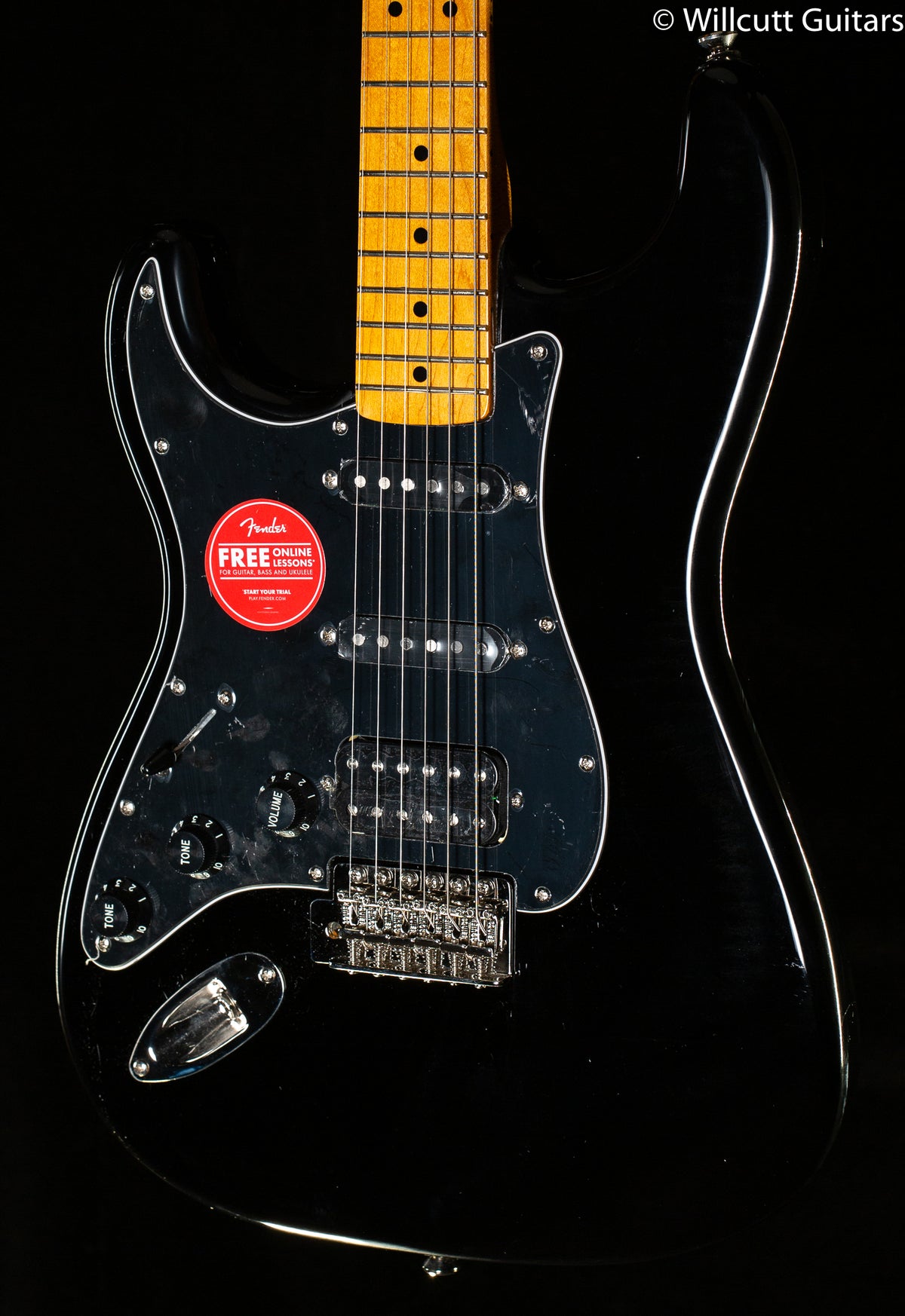 Fender Classic Vibe '70s Stratocaster® HSS Left-Handed, Maple Fingerboard, Black
