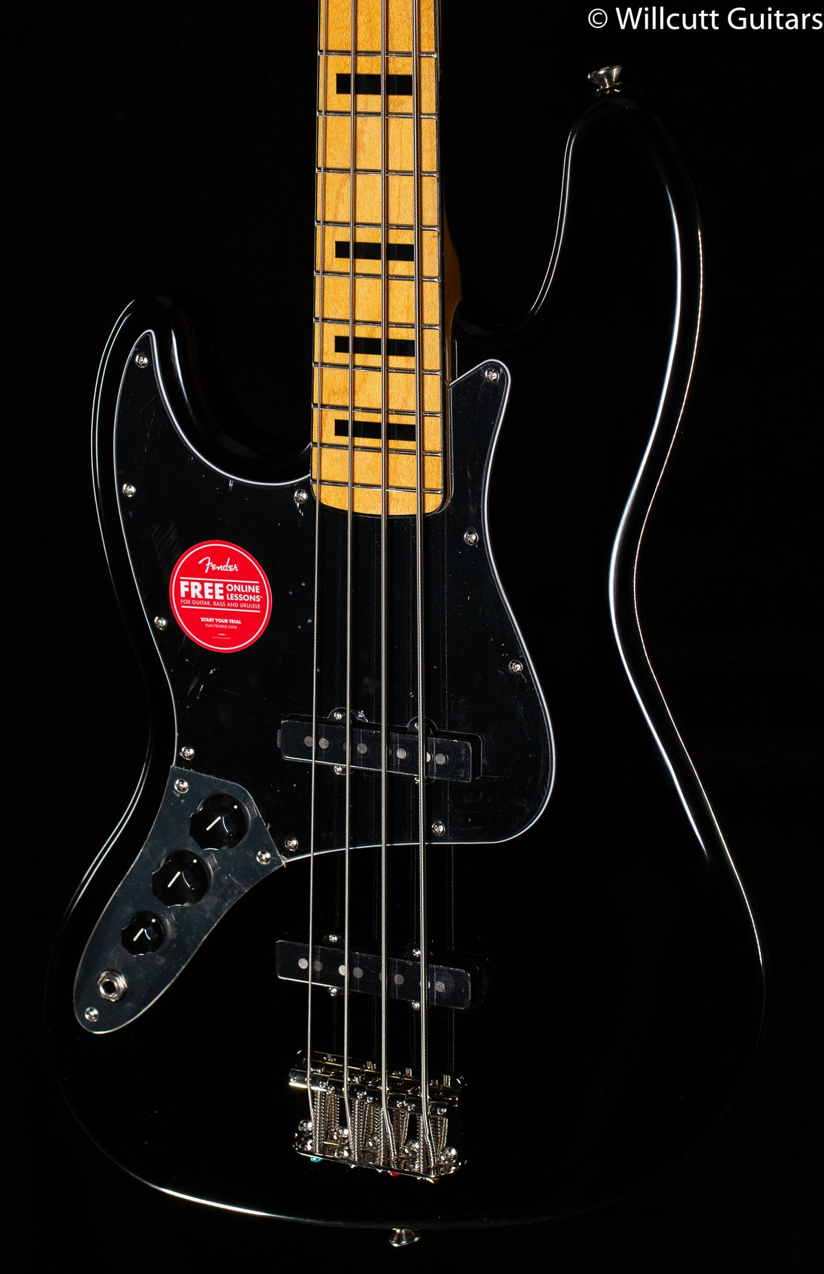 Squier Classic Vibe '70s Jazz Bass , Maple Fingerboard Black Lefty Bass Guitar