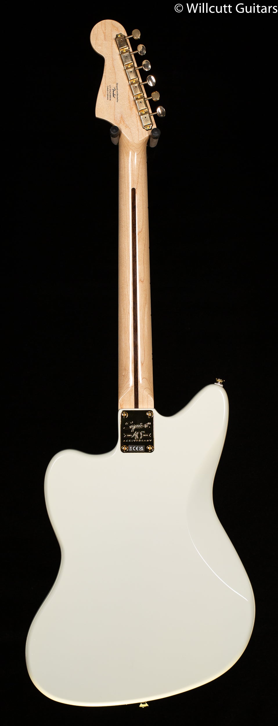 Squier 40th Anniversary Jazzmaster Gold Edition Laurel Fingerboard Gold Anodized Pickguard Olympic White