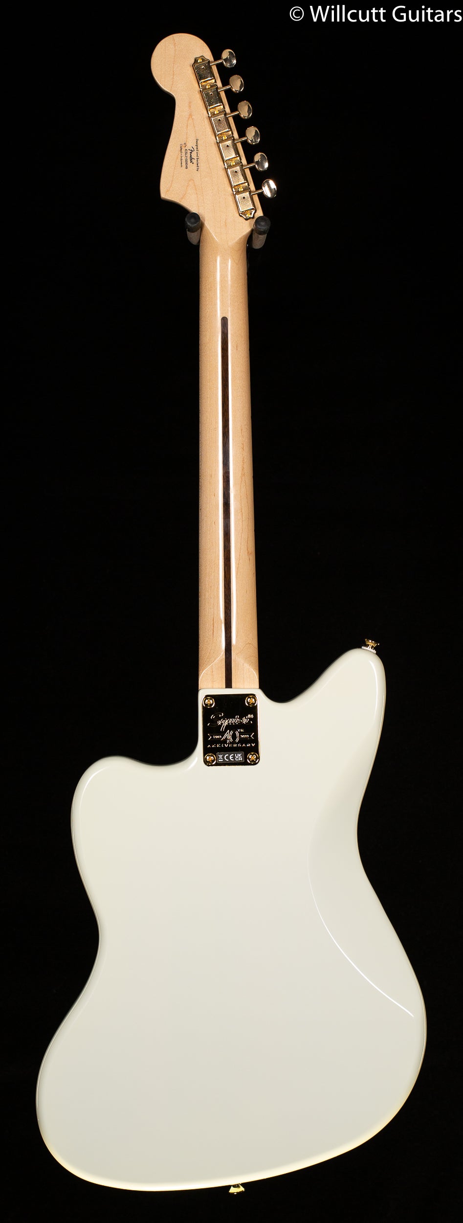 Squier 40th Anniversary Jazzmaster Gold Edition Laurel Fingerboard Gold Anodized Pickguard Olympic White