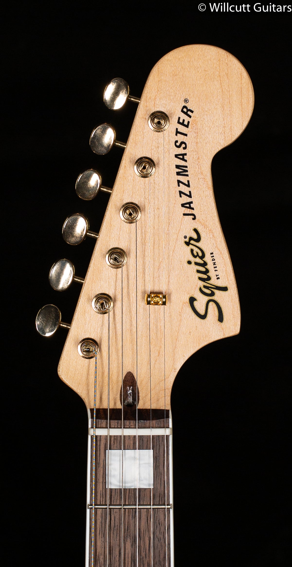 Squier 40th Anniversary Jazzmaster Gold Edition Laurel Fingerboard Gold Anodized Pickguard Olympic White
