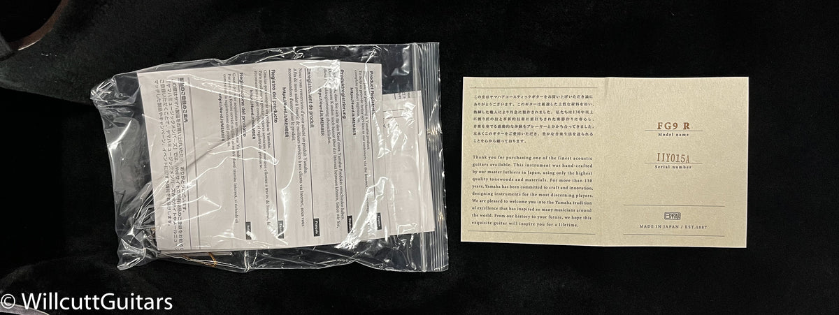 Yamaha FG9 R Adirondack Spruce Top Indian Rosewood (15A)