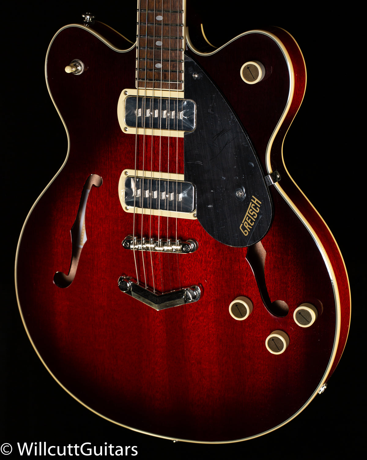 Gretsch G2622-P90 Streamliner Center Block Double-Cut P90 with V-Stoptail Claret Burst