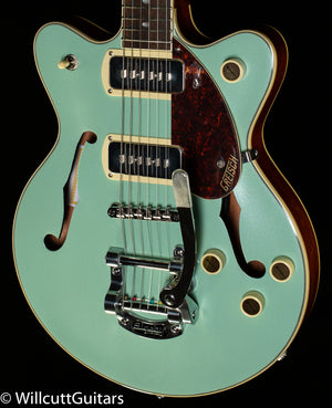 Gretsch G2655T-P90 Streamliner Center Block Jr. Double-Cut P90 with Bigsby  Two-Tone Mint Metallic and Vintage Mahogany Stain
