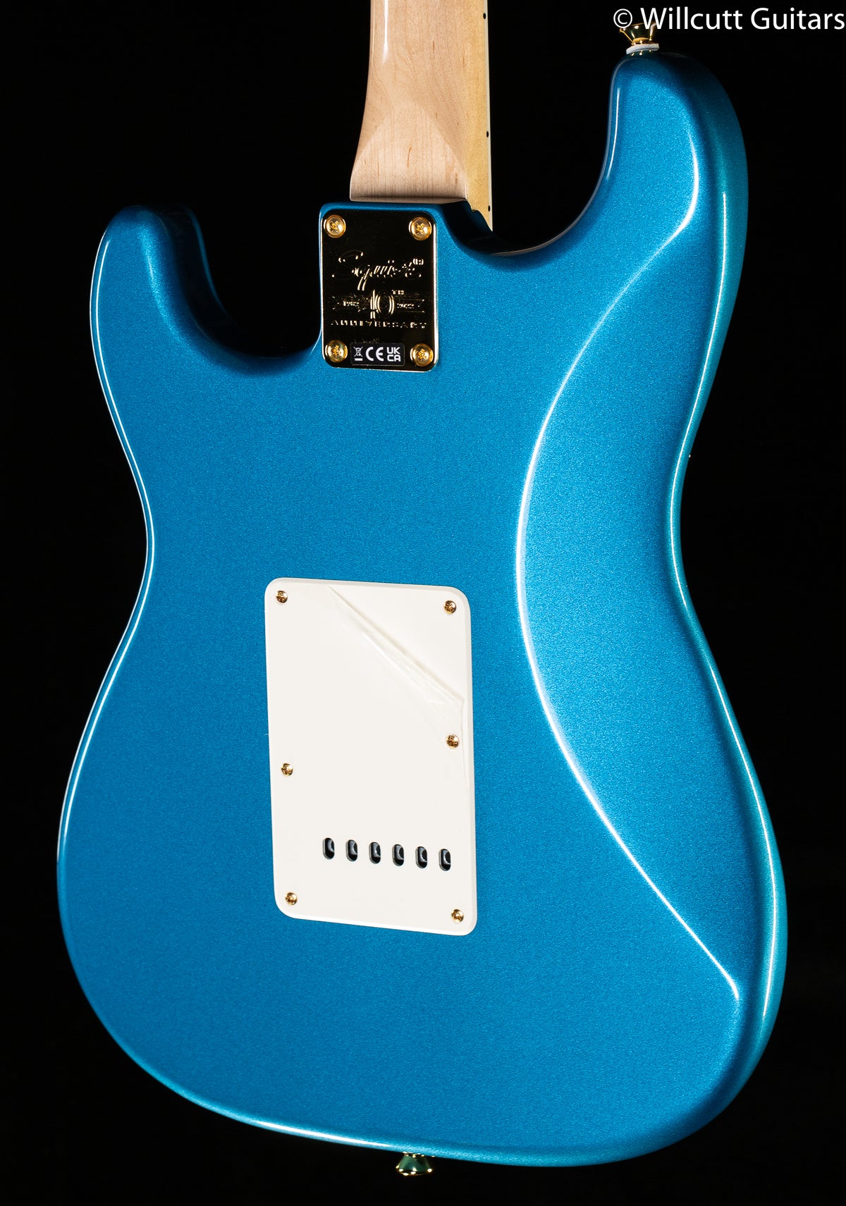 Squier 40th Anniversary Stratocaster Gold Edition Laurel Fingerboard Gold Anodized Pickguard Lake Placid Blue (685)