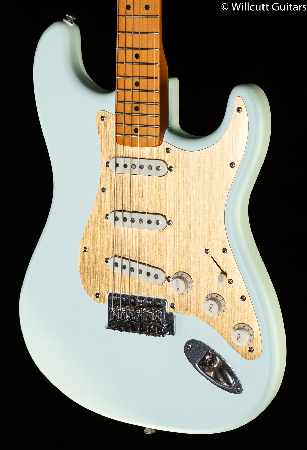 Squier 40th Anniversary Stratocaster Vintage Edition Maple Fingerboard Satin Sonic Blue (557)