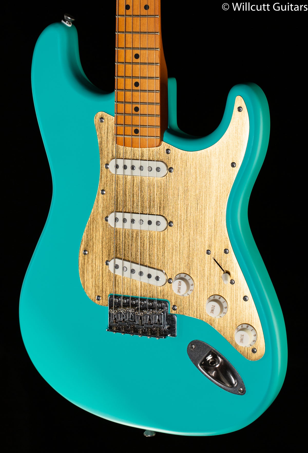 Squier 40th Anniversary Stratocaster Vintage Edition Maple Fingerboard Satin Sea Foam Green (435)