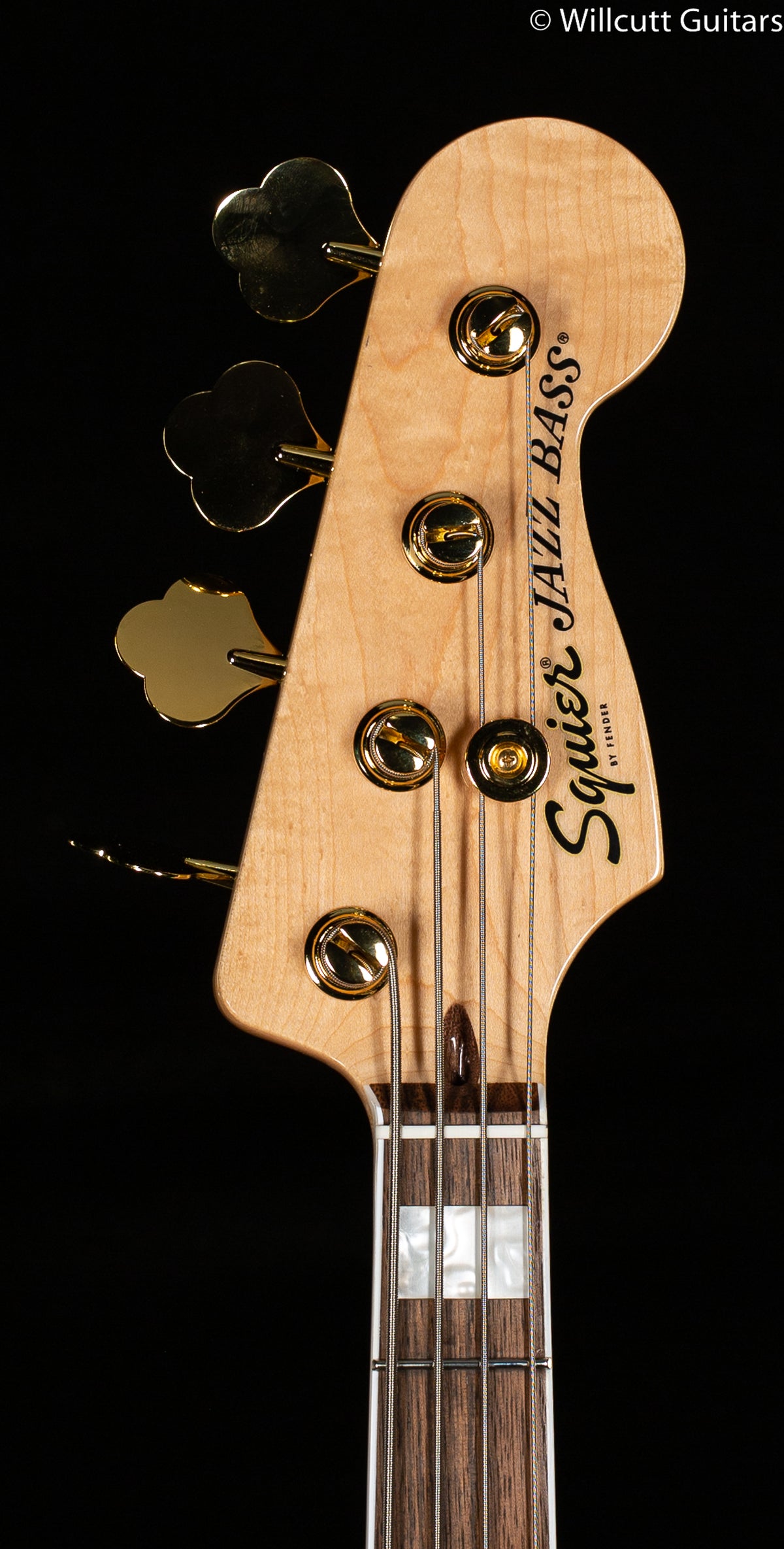 Squier 40th Anniversary Jazz Bass Gold Edition Laurel Fingerboard Ruby Red Metallic (821)