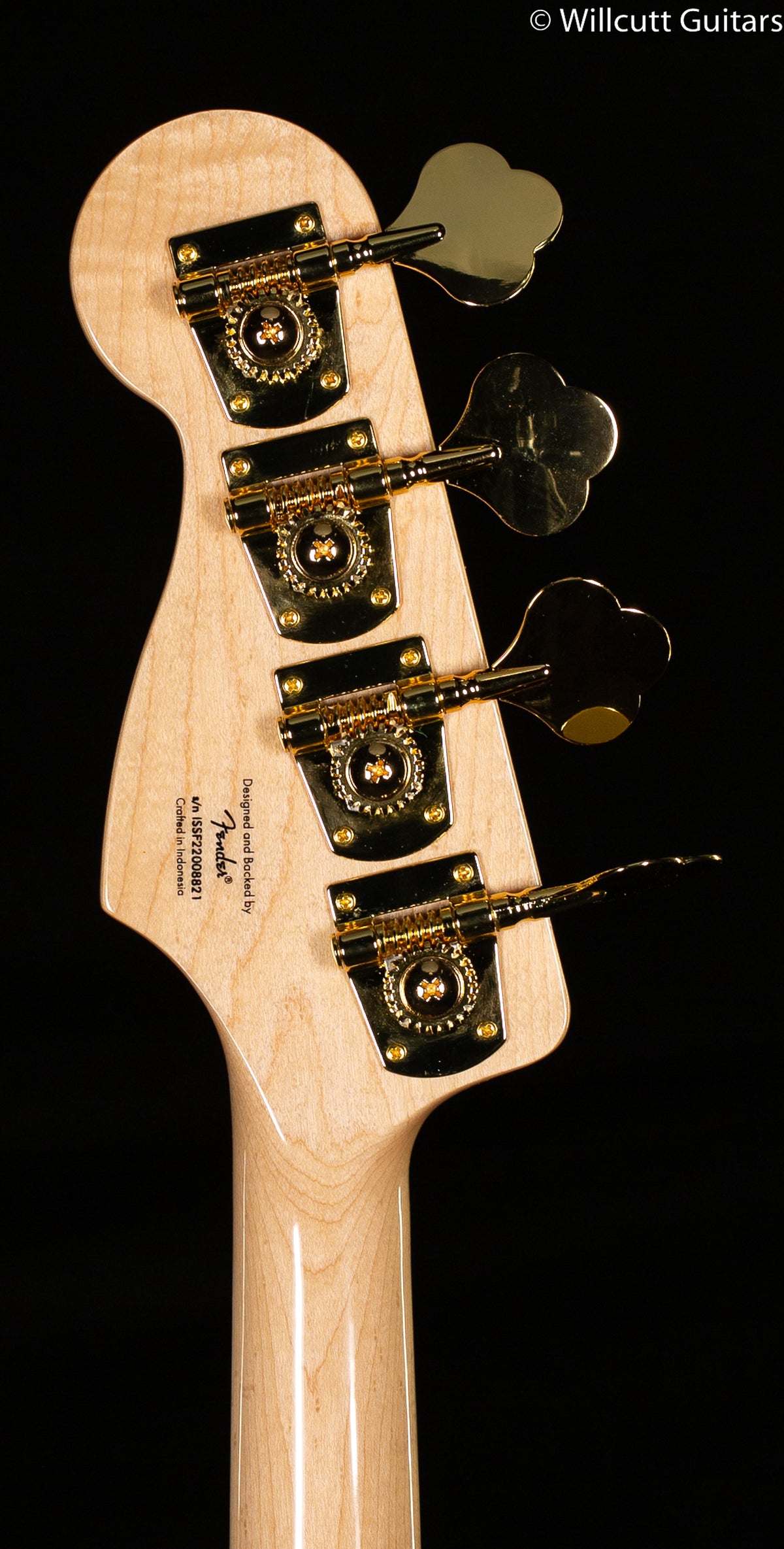 Squier 40th Anniversary Jazz Bass Gold Edition Laurel Fingerboard Ruby Red Metallic (821)