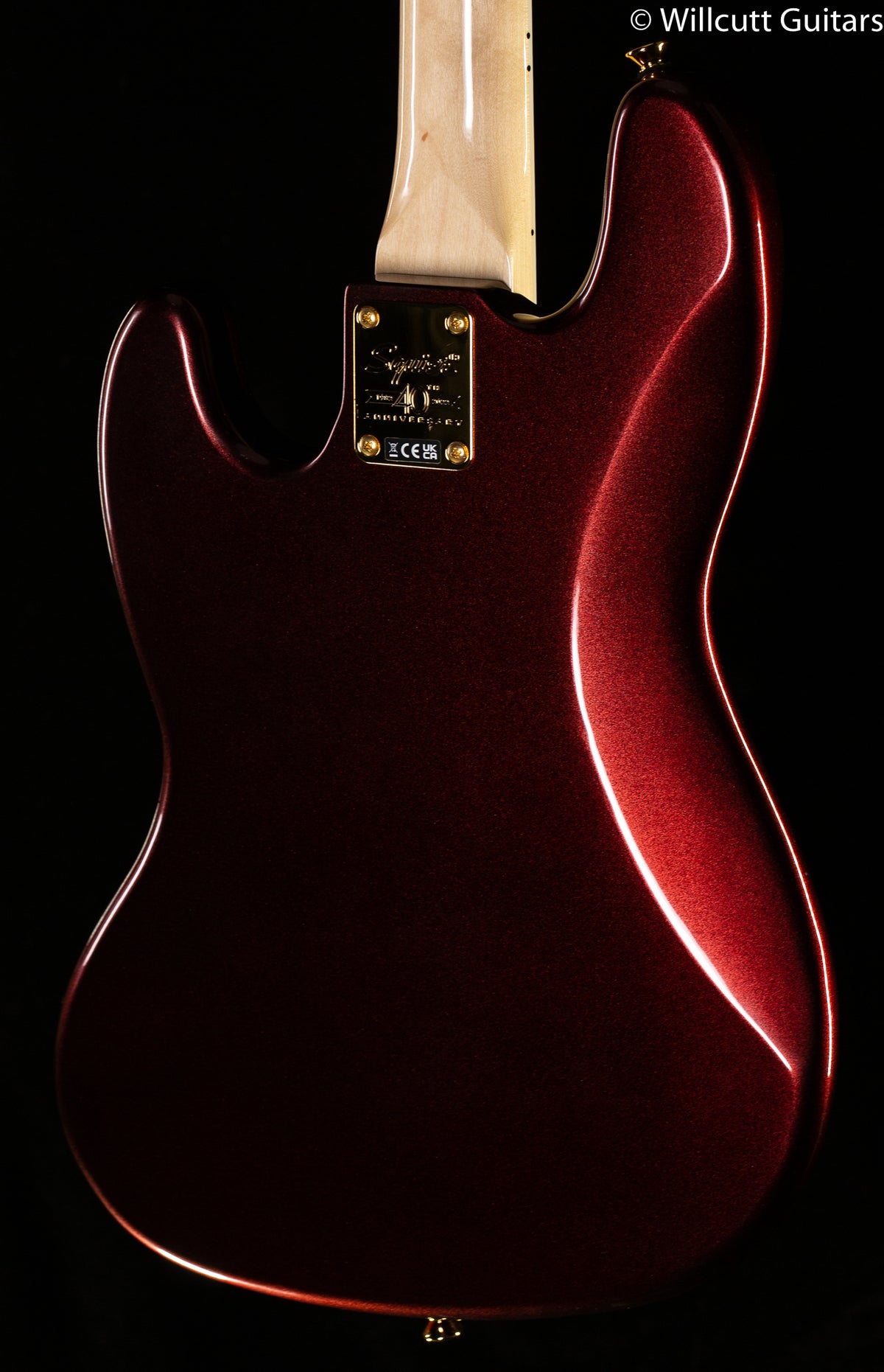 Squier 40th Anniversary Jazz Bass Gold Edition Ruby Red Metallic (984)