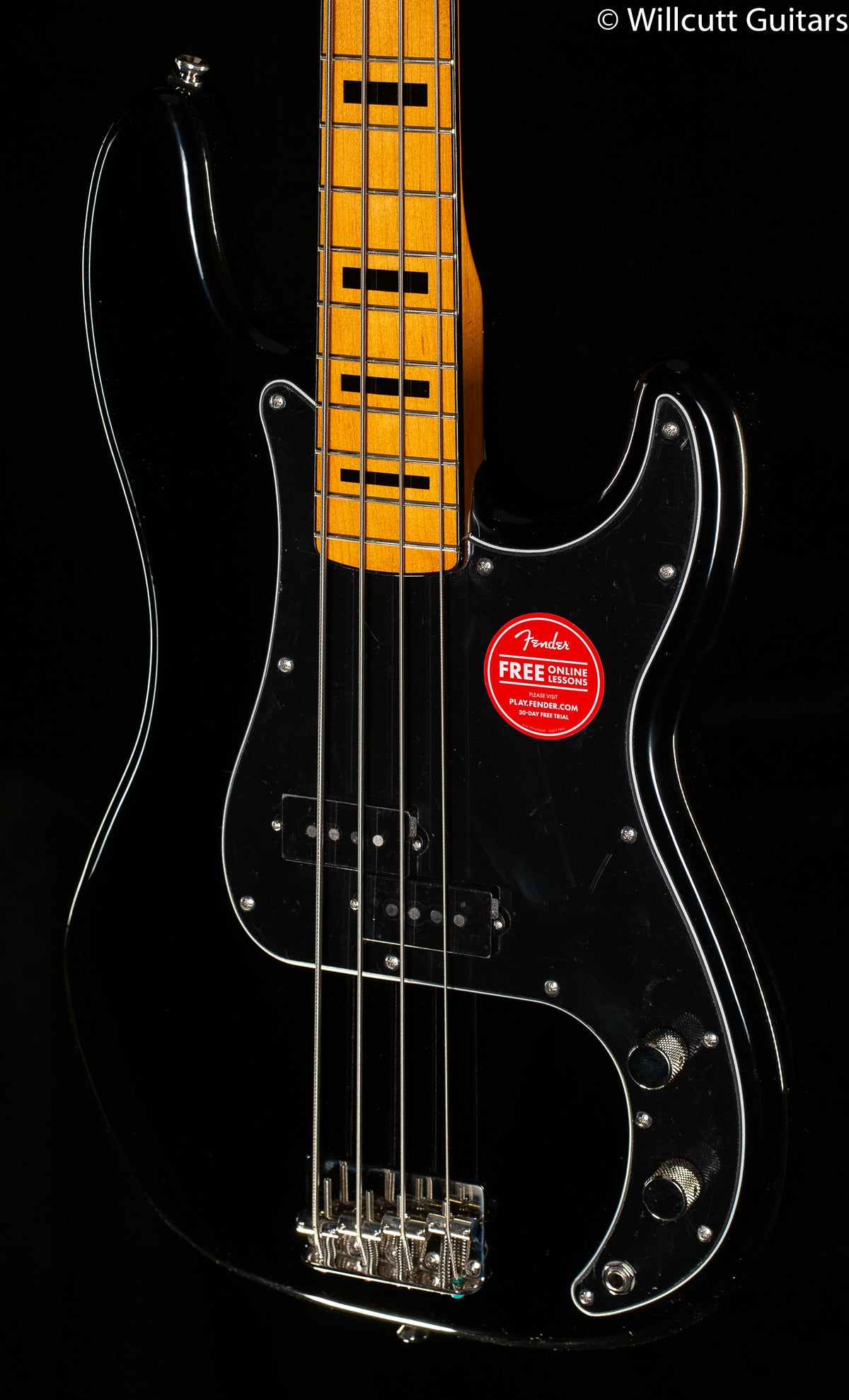 Squier Classic Vibe &#39;70s Precision Bass Maple Fingerboard Black Bass Guitar (777)