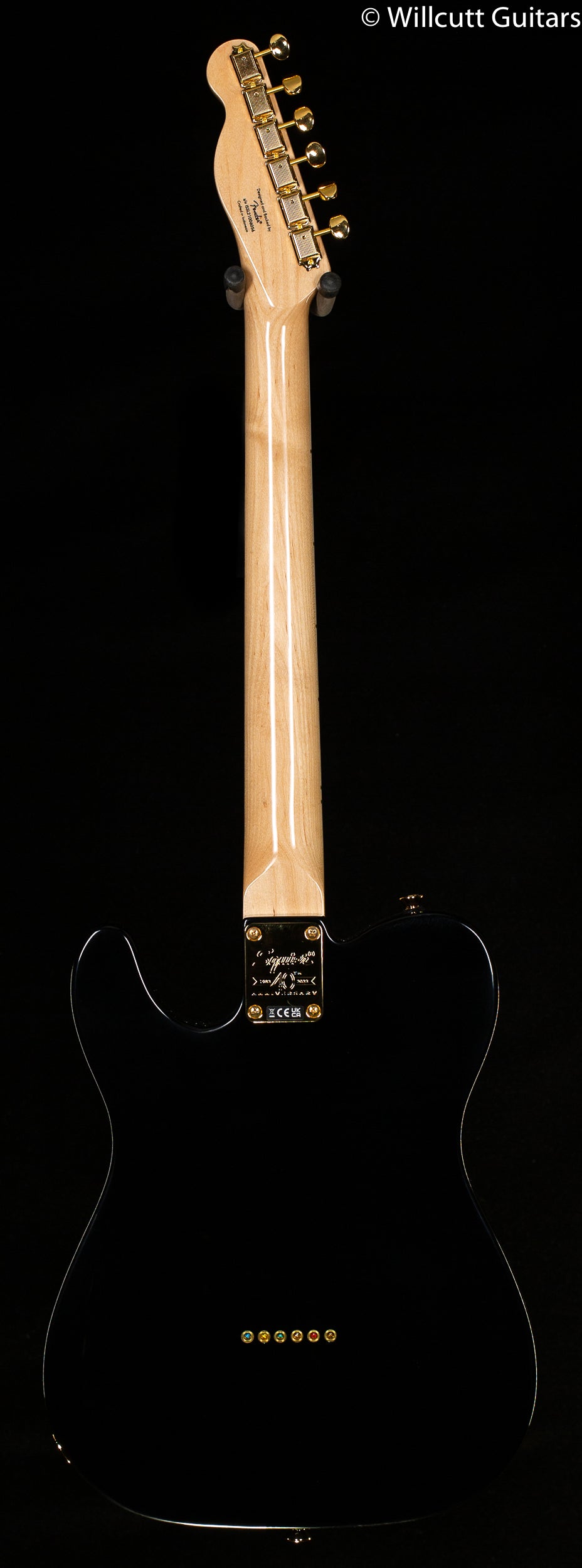 Squier 40th Anniversary Telecaster, Gold Edition, Laurel Fingerboard, Gold Anodized Pickguard, Black (056)