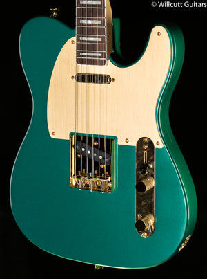 Squier 40th Anniversary Telecaster®, Gold Edition, Laurel Fingerboard, Gold Anodized Pickguard, Sherwood Green Metallic (084)