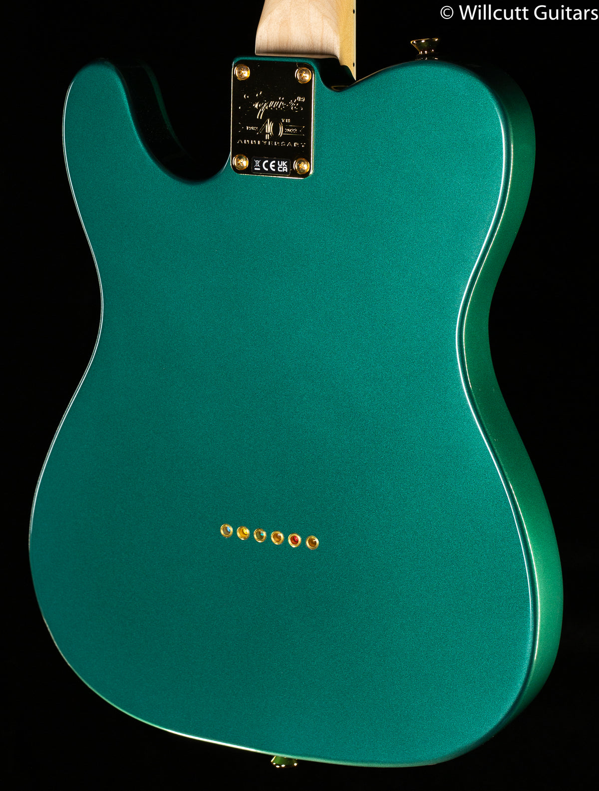 Squier 40th Anniversary Telecaster®, Gold Edition, Laurel Fingerboard, Gold Anodized Pickguard, Sherwood Green Metallic (084)