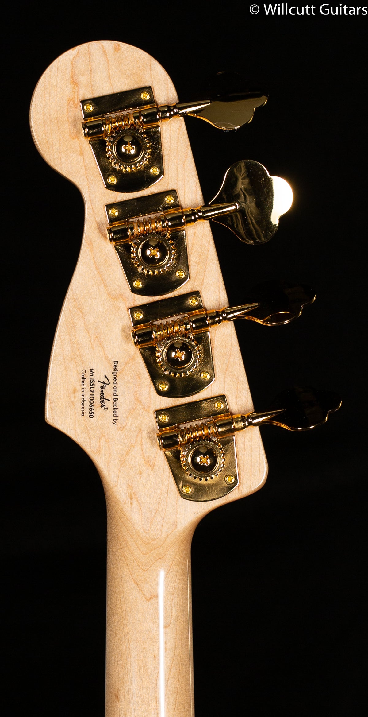 Squier 40th Anniversary Jazz Bass Gold Edition Laurel Fingerboard Gold Anodized Pickguard Olympic White Bass Guitar