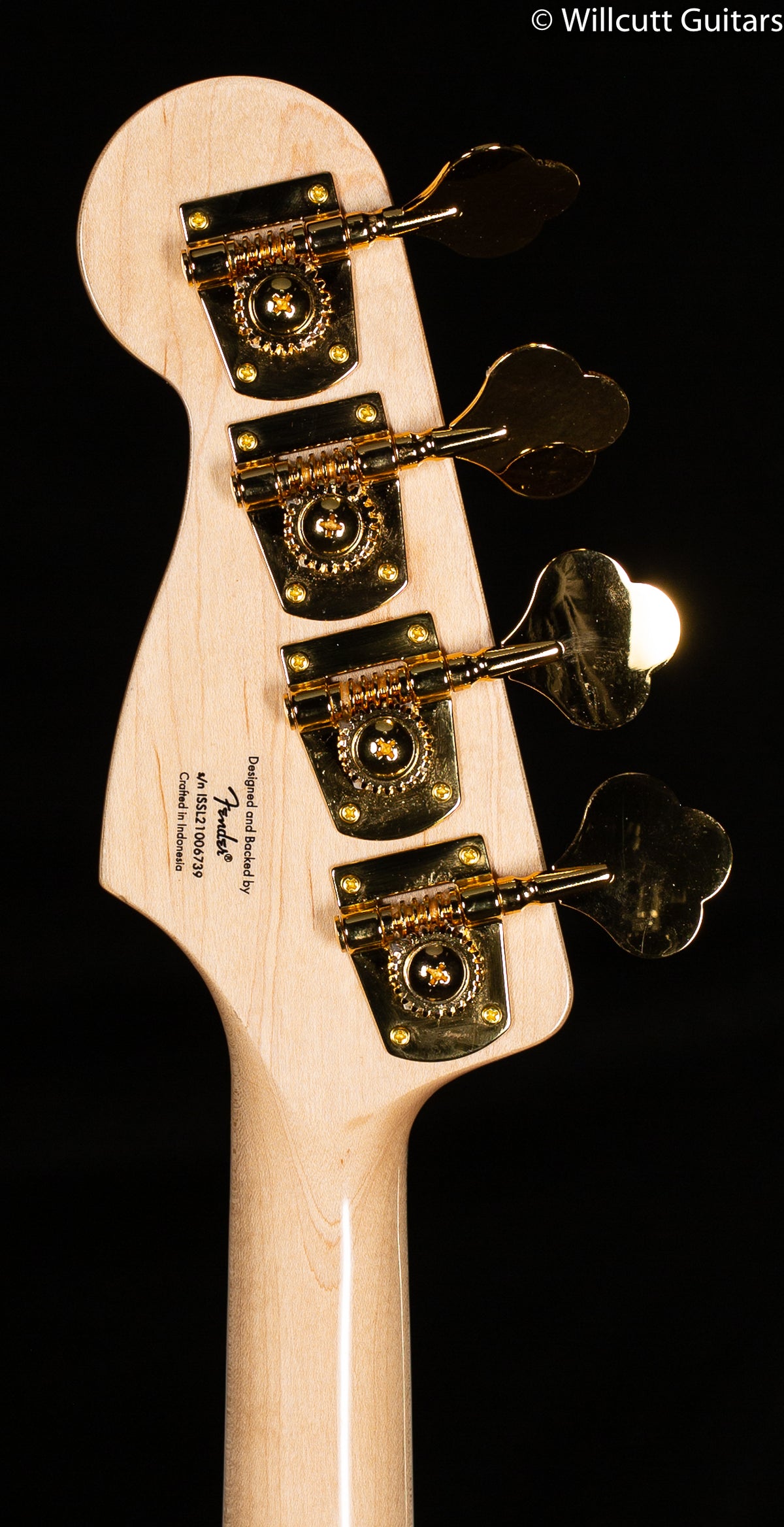 Squier 40th Anniversary Jazz Bass Gold Edition Laurel Fingerboard Gold Anodized Pickguard Olympic White Bass Guitar