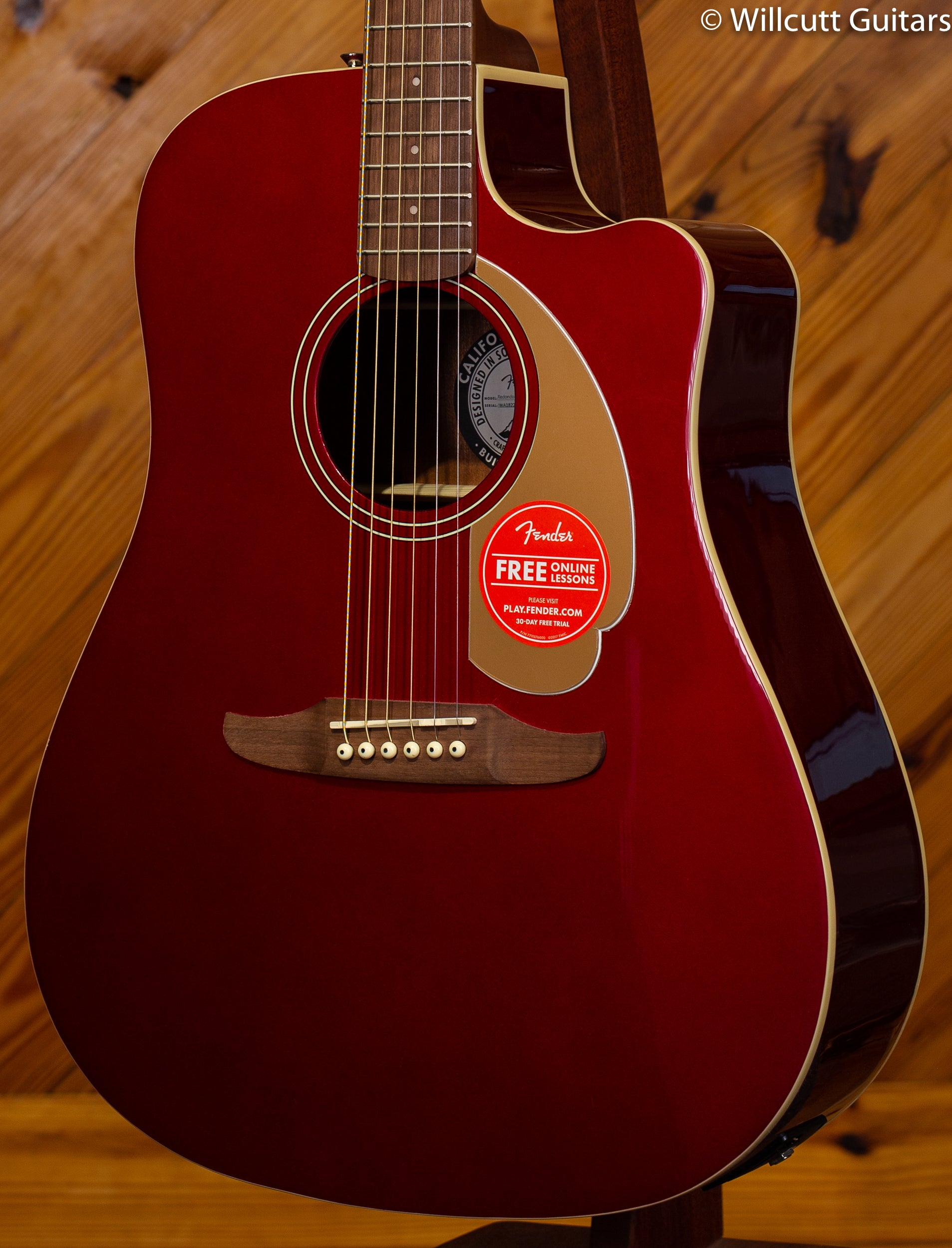 Fender Redondo Player, Candy Apple Red DEMO - Willcutt Guitars
