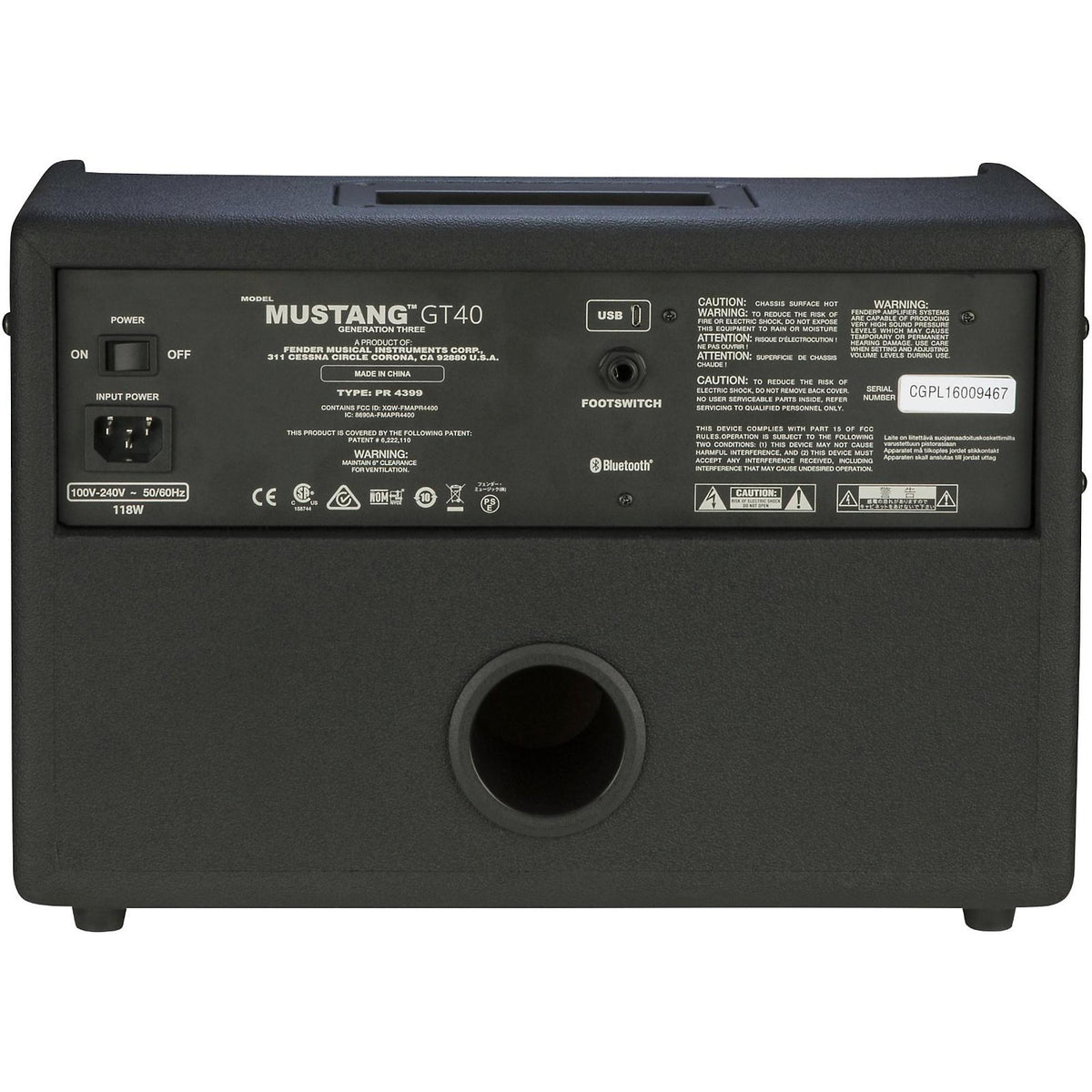 Fender Mustang GT40 40W 2x6.5&quot; Guitar Combo Amplifier Black