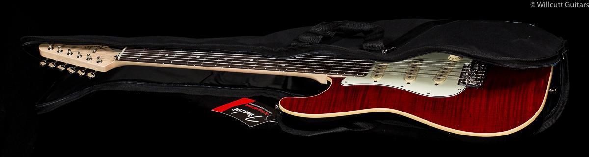 Fender LIMITED EDITION AERODYNE Classic Strat Flame Maple Top Crimson Red Trans