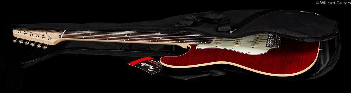 Fender LIMITED EDITION AERODYNE Classic Strat Flame Maple Top Crimson Red Trans