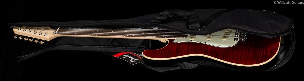 Fender LIMITED EDITION AERODYNE Classic Strat Flame Maple Top Crimson Red Trans