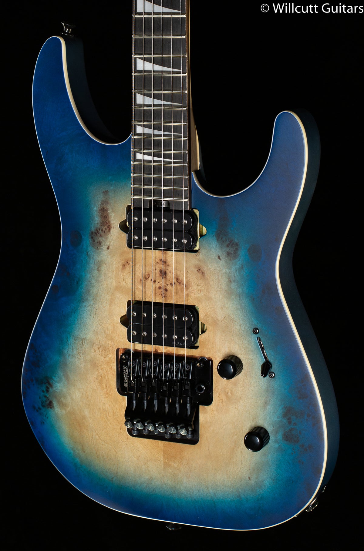 Jackson MJ Series Dinky DKRP, Ebony Fingerboard, Transparent Blue Burst (803)