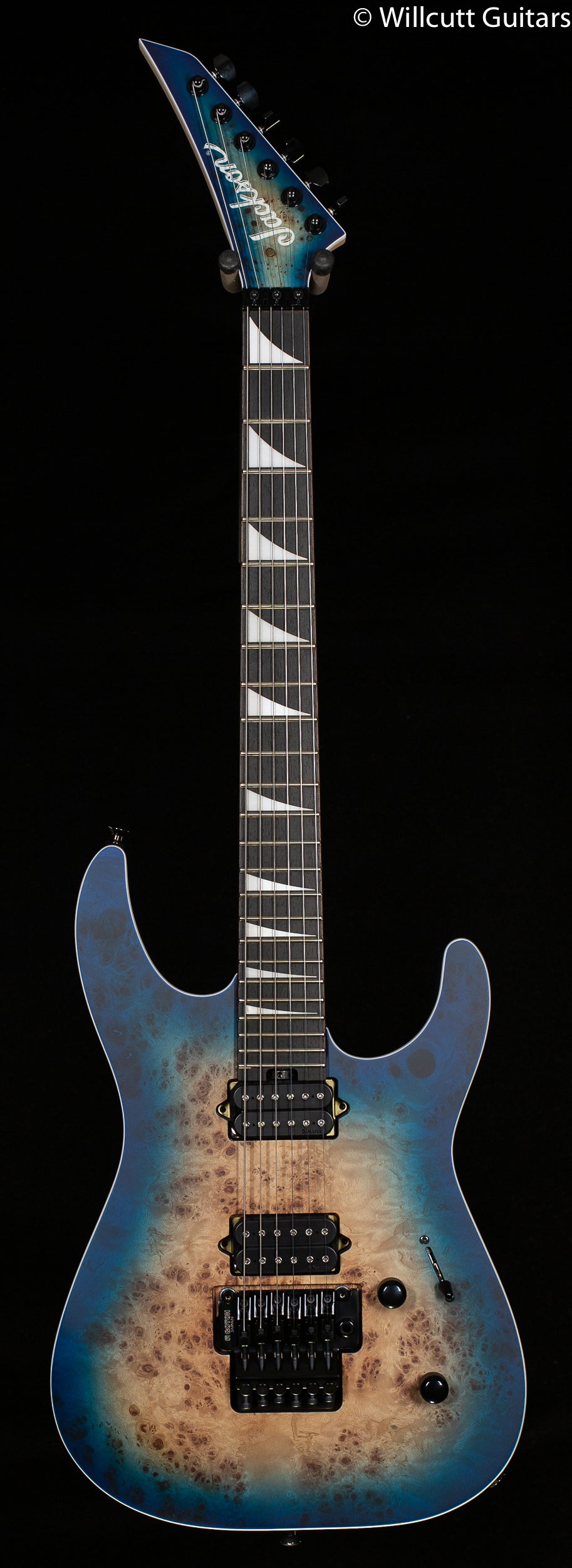 Jackson MJ Series Dinky™ DKRP, Ebony Fingerboard, Transparent Blue Burst
