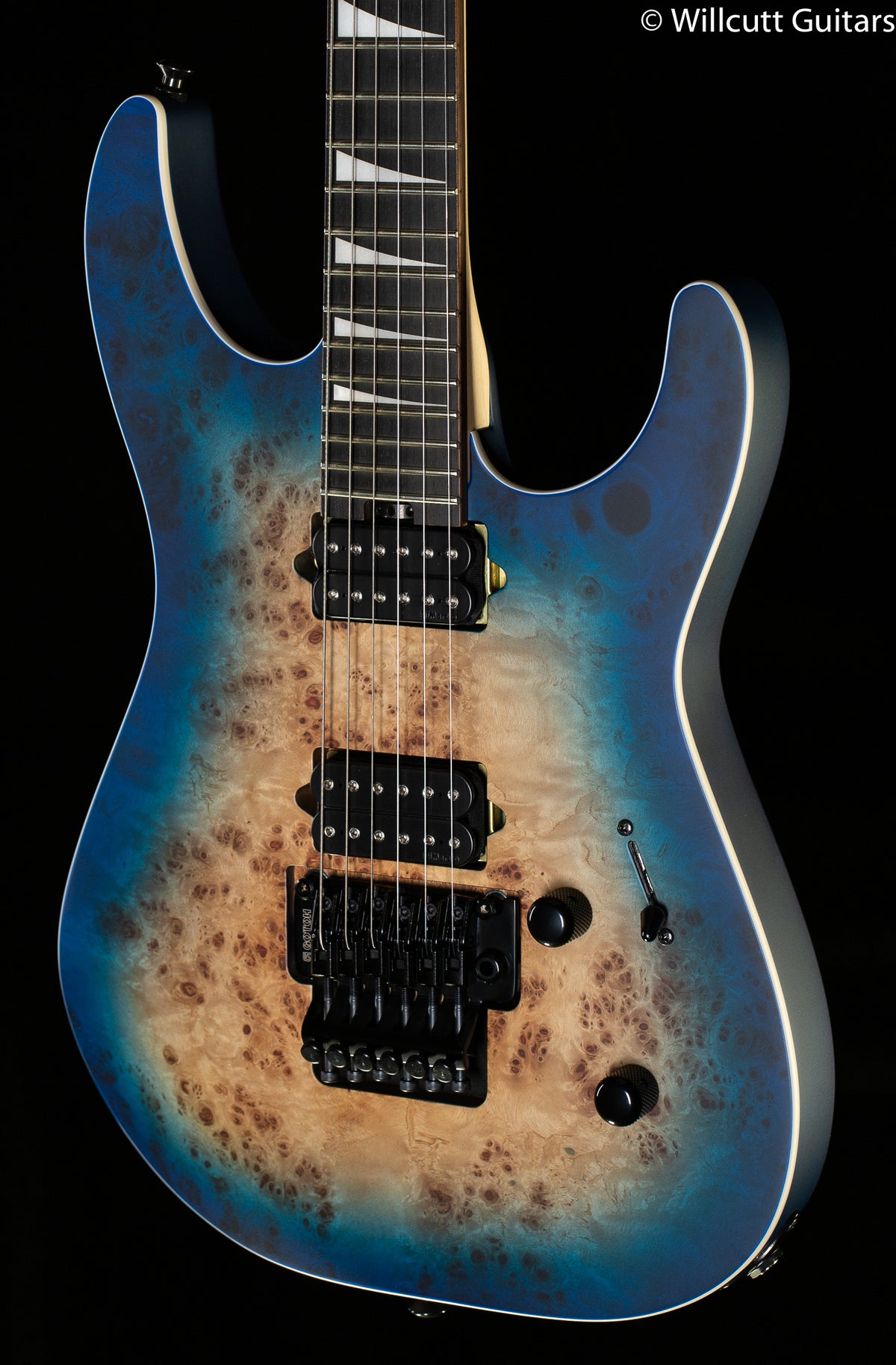 Jackson MJ Series Dinky™ DKRP, Ebony Fingerboard, Transparent Blue Burst
