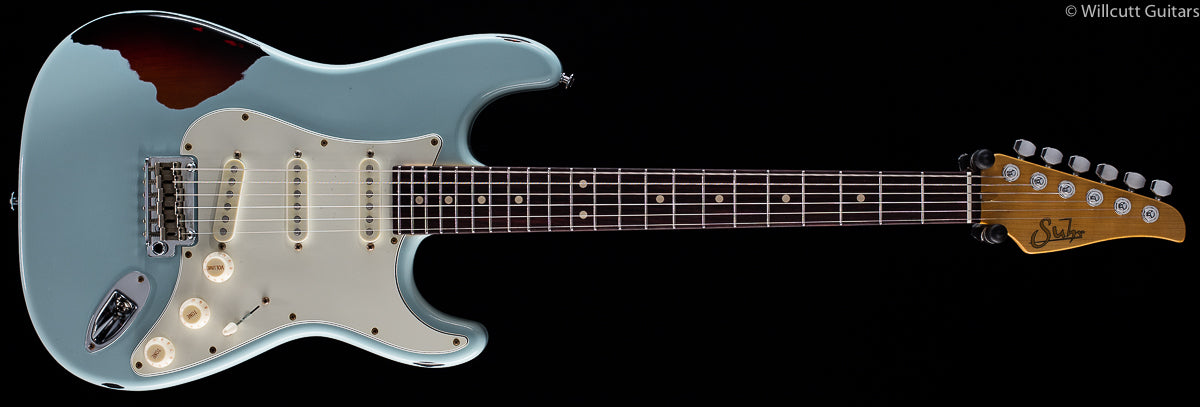 Suhr Classic Antique Sonic Blue over 3 Tone Sunburst SSS (61)
