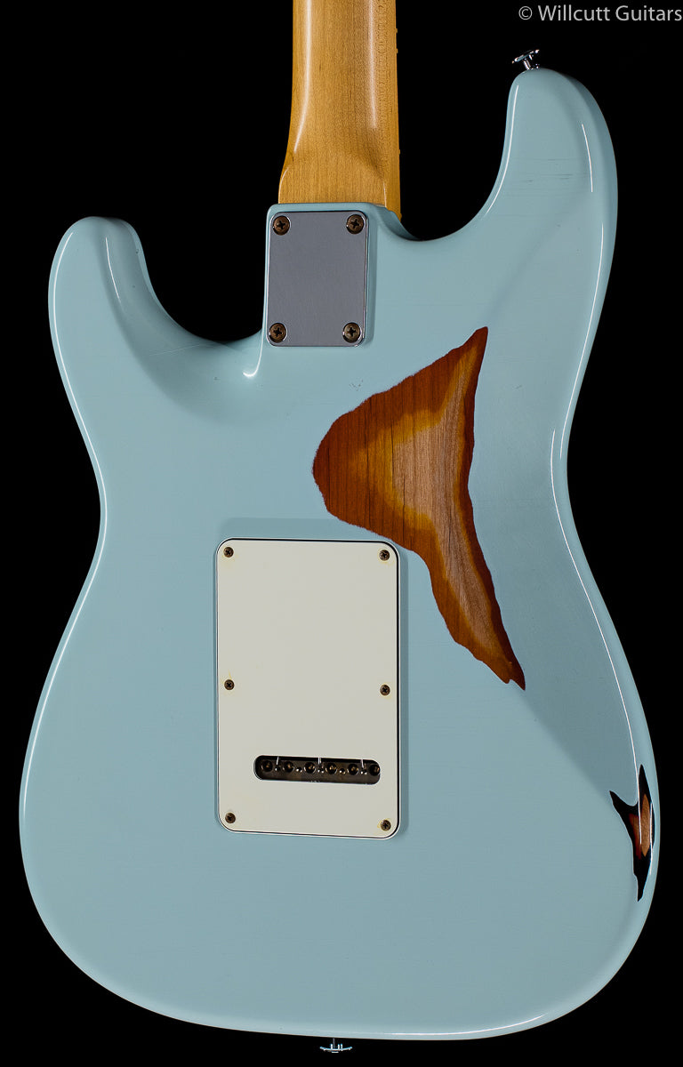 Suhr Classic Antique Sonic Blue over 3 Tone Sunburst SSS (61)