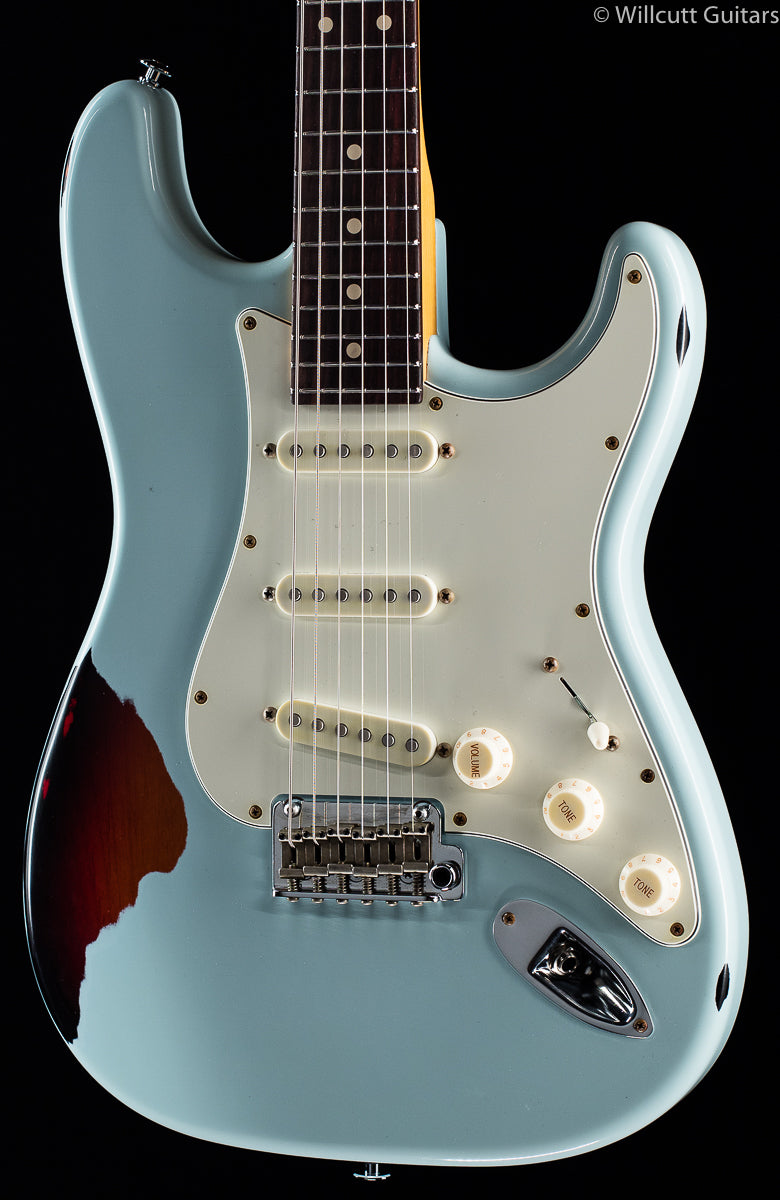 Suhr Classic Antique Sonic Blue over 3 Tone Sunburst SSS (61)