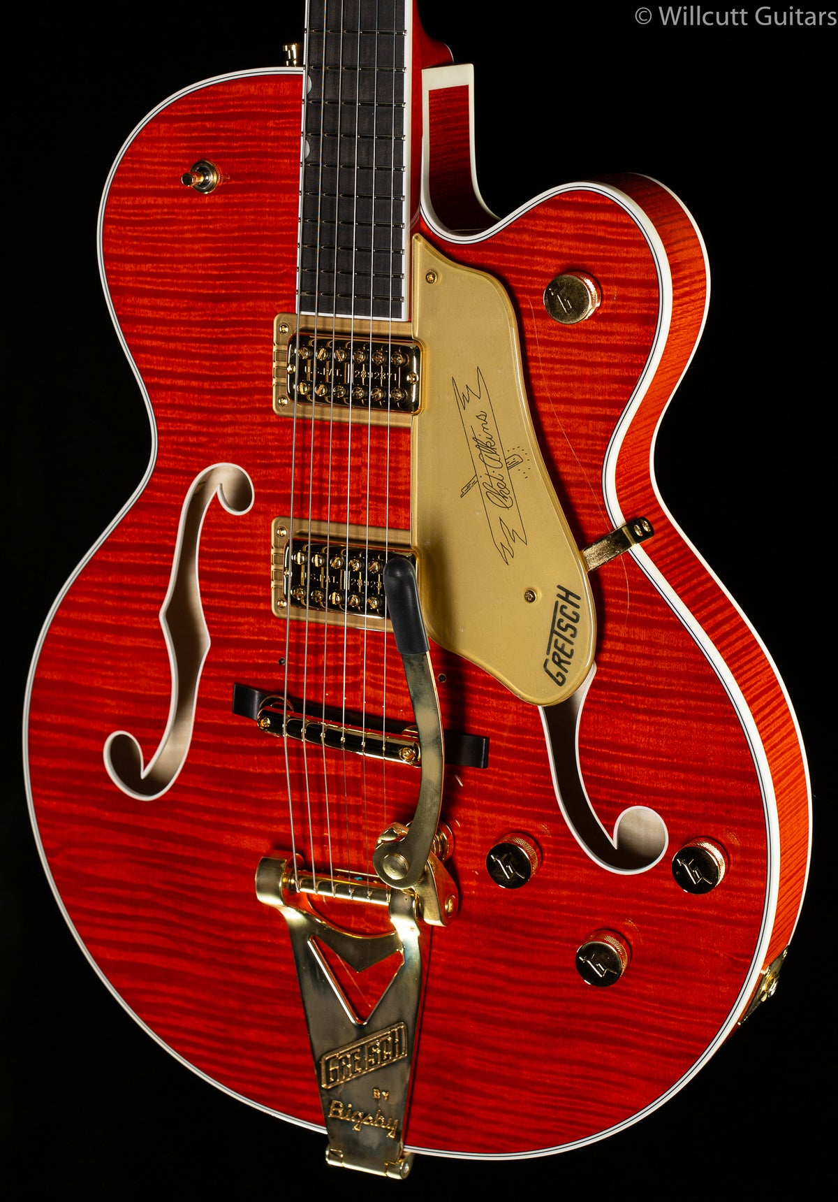 Gretsch G6120TFM Players Edition Nashville with String-Thru Bigsby Orange Stain